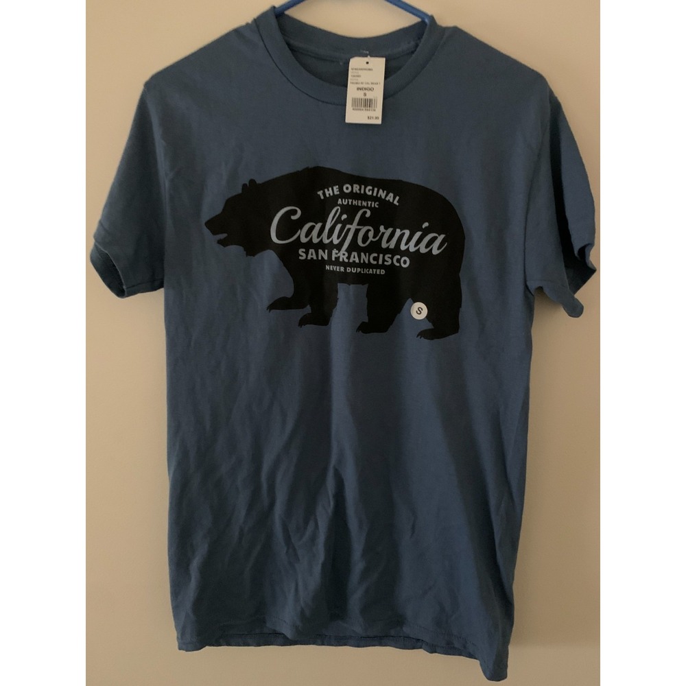 San Francisco California T-Shirt Small Indigo Cotton Blend NWT Original Design